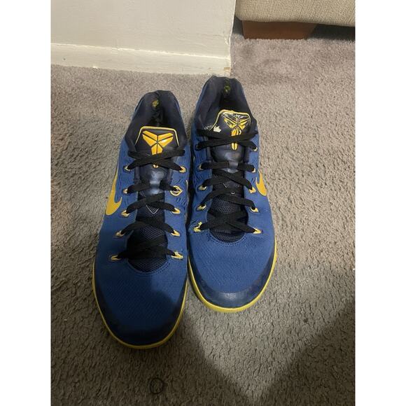 Size 13 - Nike Kobe 9 EM Gym Blue University Gold Mens 646701-474 Preowned